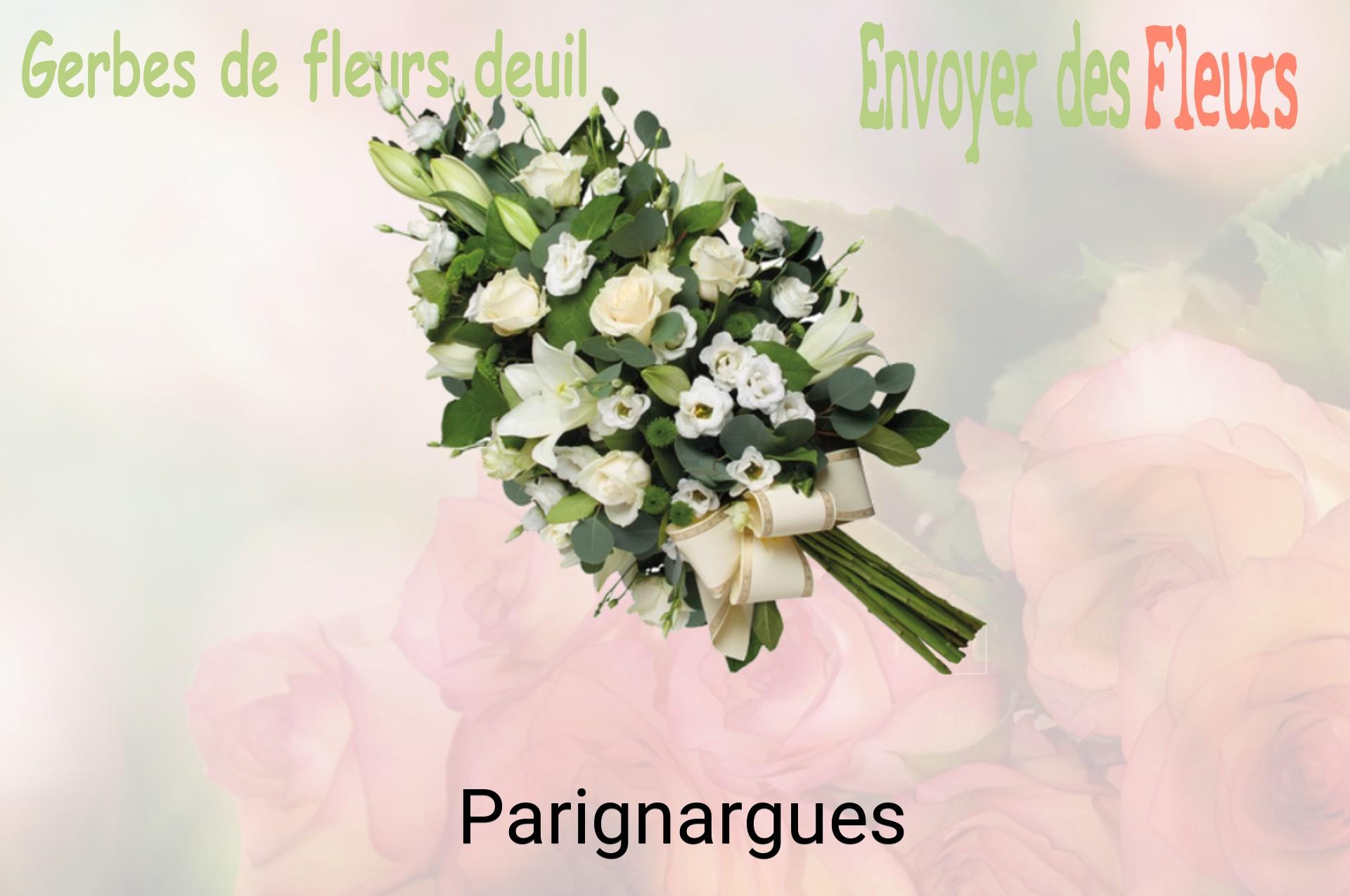 Gerbe de fleurs de deuil livrée à Parignargues